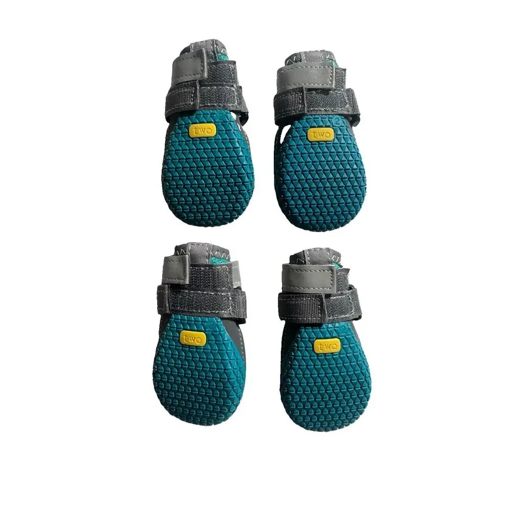 Furrtripsy Dog Boots Size 2 Blue Waterproof Non Slip 4pc